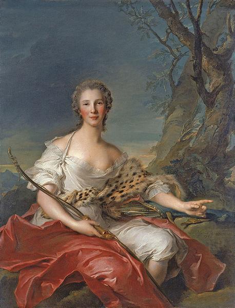 Jean Marc Nattier Portrait of Madame Bouret as Diana